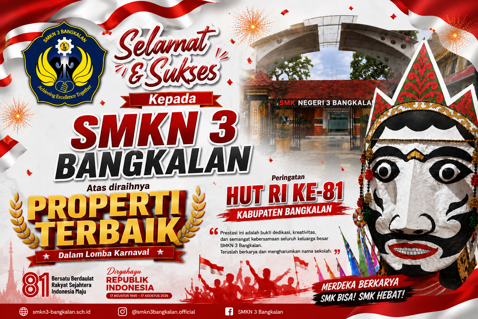 Selamat & Sukses! SMKN 3 Bangkalan Raih Juara Kategori Properti Terbaik